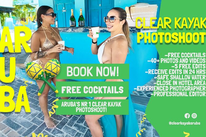 #1 SAFE Clear Kayak Aruba Photo+Video FREE Cocktail Edits in 24hr - The photographers make the biggest difference
