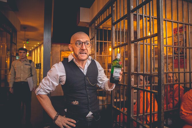 Alcotraz Prison Cocktail Experience in Manchester - Orange jumpsuits and the photo factor