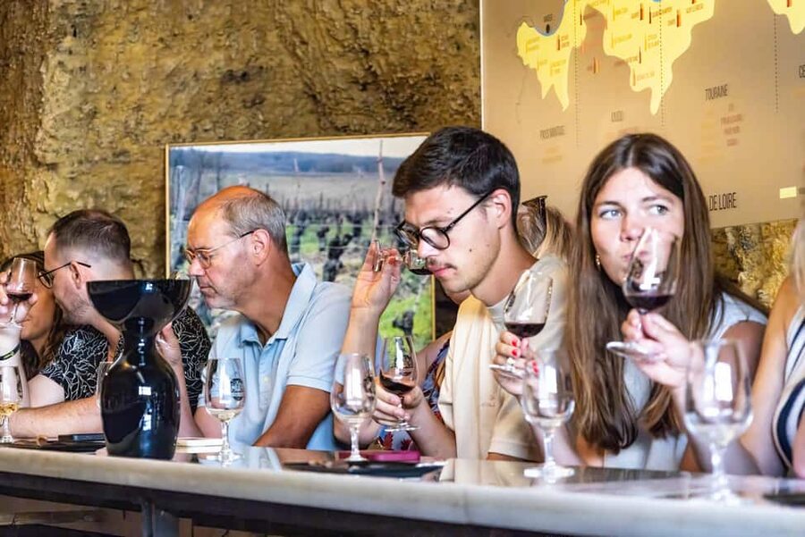 Amboise: Caves Ambacia Visit and Wine Tasting - The bistro and shop extend the visit