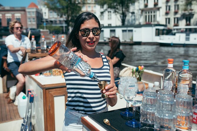 Amsterdam: Luxury Boat Cruise Unlimited Cocktails, Beers & Wines - Dutch cheese, snacks, and an important warning