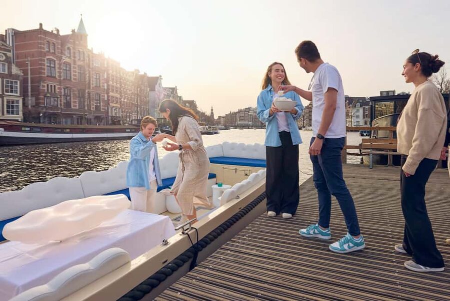 Amsterdam: Smoke & Cruise on covered Cannabis Boat With Bar - What the Cloud Boat experience is really like