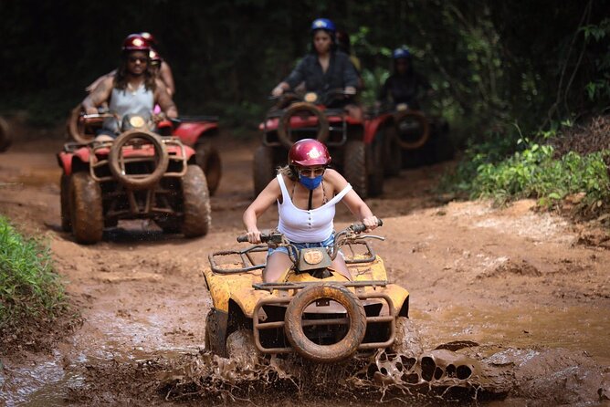 ATV, Ziplining & Cenote Tour, Transportation & Tequila Tasting - Cenote Verde Lucero and the water stop