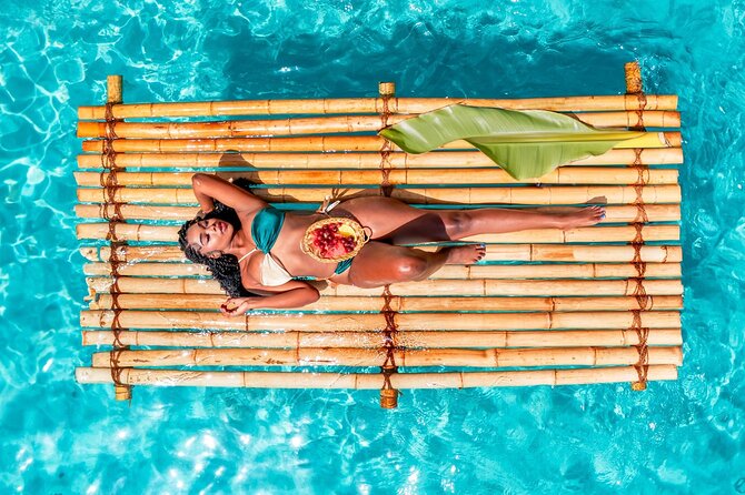 Bamboo Raft Photoshoot + FREE Videos, Shots and Cocktails - Floating Into a Curaçao Photo Session