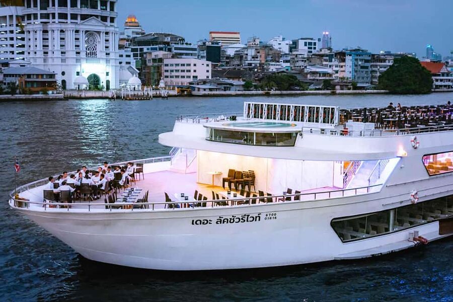 Bangkok: Luxury White Sunset or Dinner Cruise with Beer - Two ways to see Bangkok from the Chao Phraya