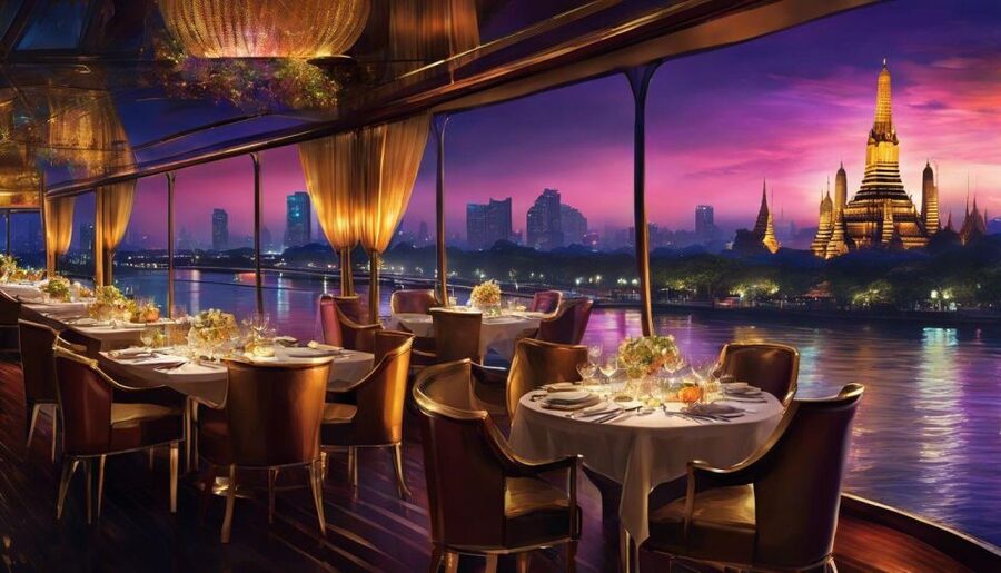 Bangkok: White Orchid Chao Phraya Dinner Cruise free Beer - Bangkok’s river becomes the evening’s main attraction