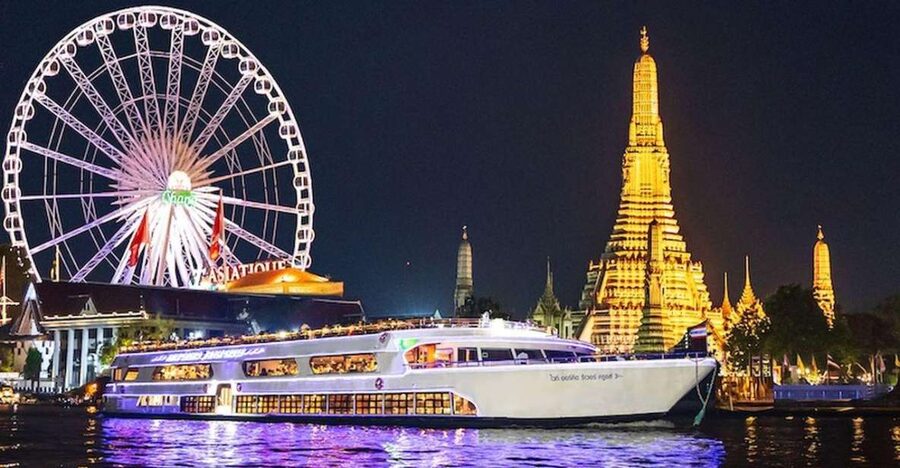 Bangkok: White Orchid Chao Phraya Dinner Cruise free Beer - Three decks, assigned tables, and the best place to sit