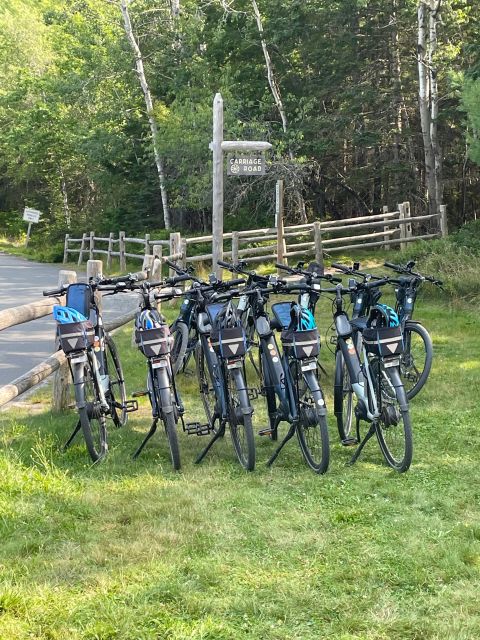 Bar Harbor: Acadia National Park Carriage Roads Ebike Tour - Jordan Pond House makes a practical halfway stop