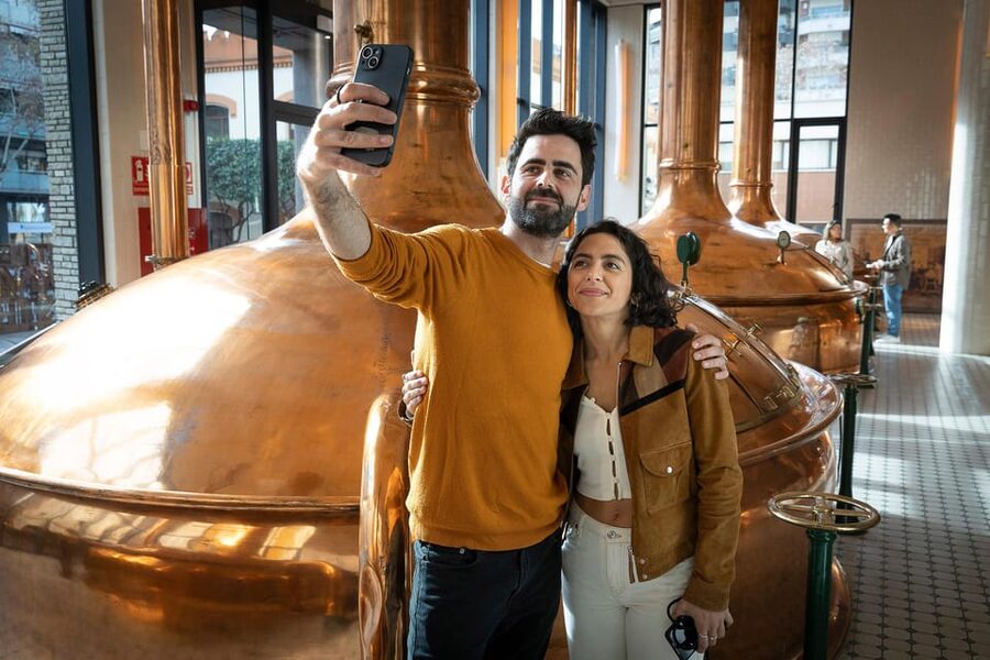 Barcelona: Estrella Damm Old Brewery Tour with Tasting - Entering the Old Brewery on Rosselló Street
