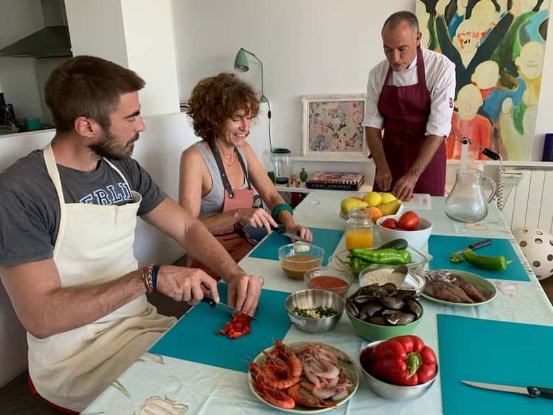 Barcelona: Paella Seafood Master Cooking Class with Sangria - Gazpacho, paella, and Catalan cream