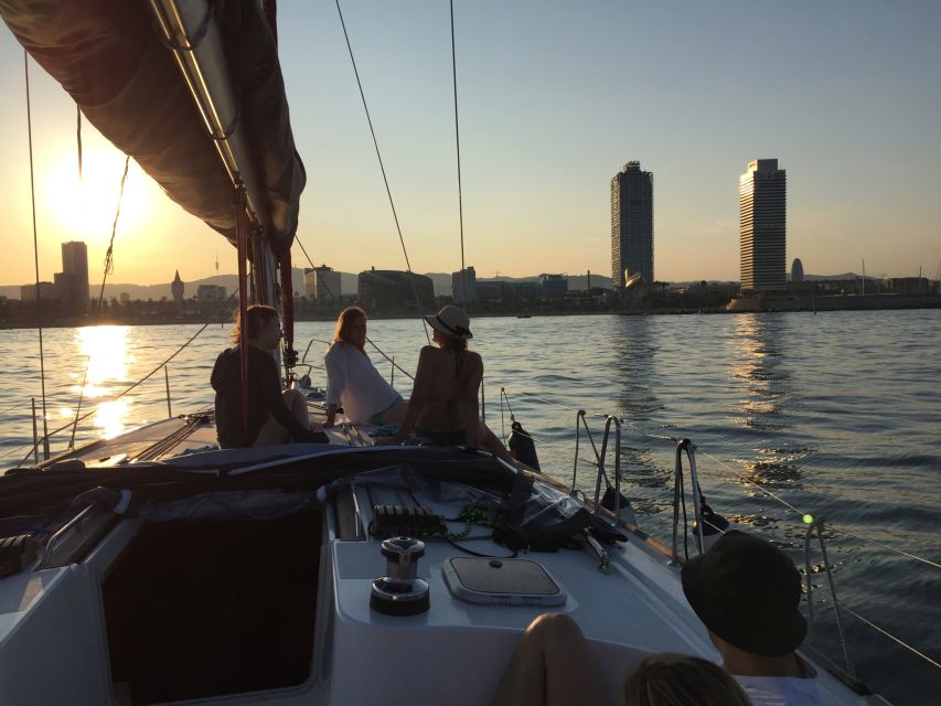 Barcelona: Sunset Sailing Experience with Snacks and Cava - Barcelona from the open water