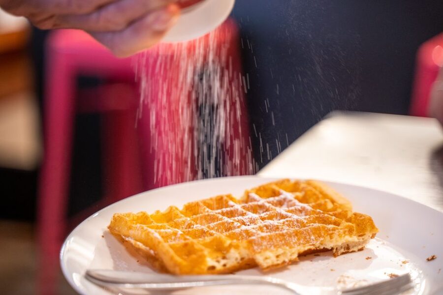 Bruges: Belgian Waffle-Making Workshop with Beer Tasting - Cooking in pairs keeps the class social