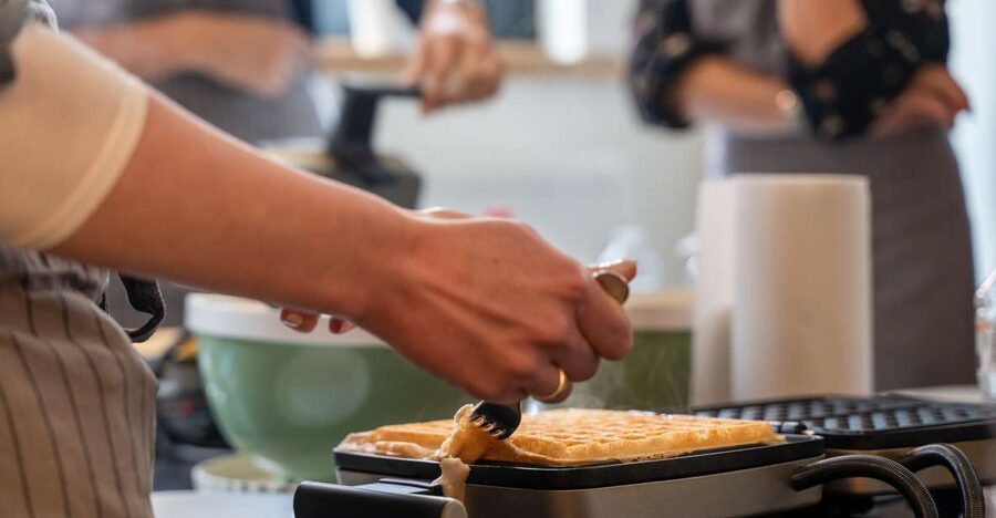 Bruges: Belgian Waffle-Making Workshop with Beer Tasting - The topping table is where restraint disappears