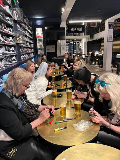 Brussels Tipsy Tour: Cocktail Making, Painting & Chocolates - Walking through central Brussels between venues