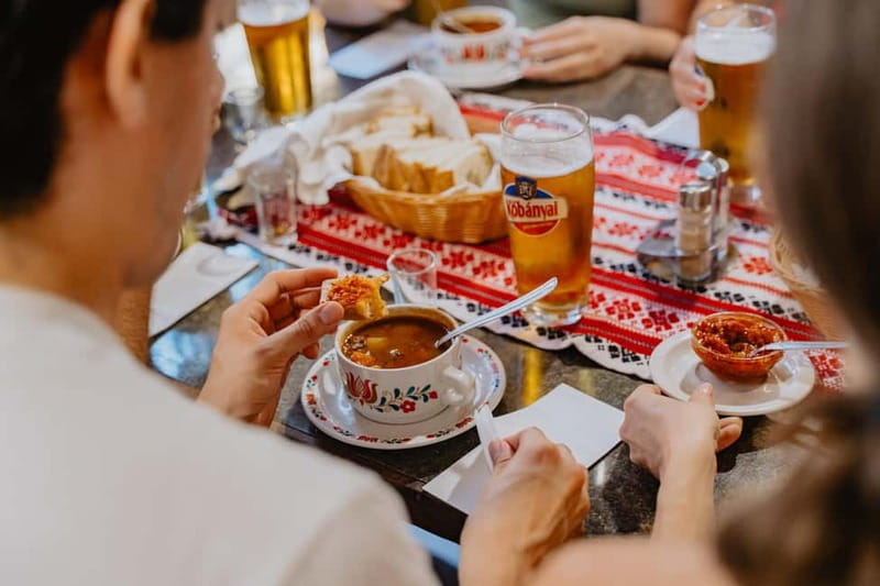 Budapest: Food Tour with Wine tasting By Foodapest™ 2025 - The first tastings: market food and bakery treats