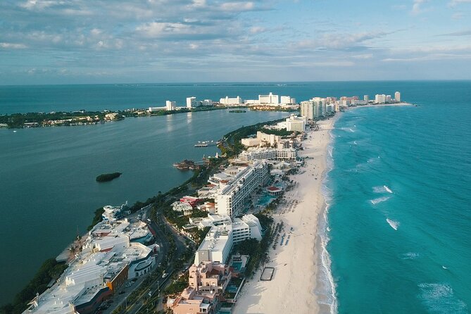 Cancun Guided Sightseeing, Shopping and Tasting Tour - Dolphins Beach gives you Cancun’s classic postcard view