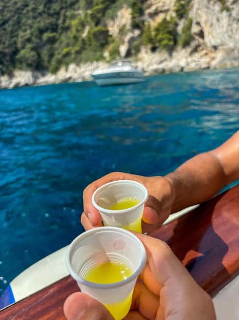 Capri: Scenic Boat Tour with Swimming, Limoncello & Snack - Marina Piccola and the swimming stop