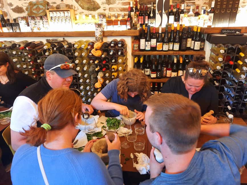 Cinque Terre: Pesto Making Class with Wine and Food Tasting - Inside the Vernazza Cellar