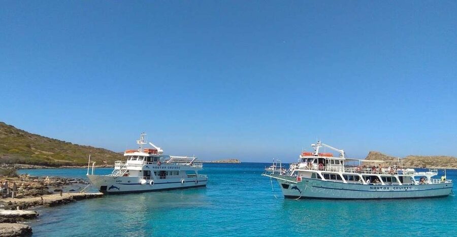 Crete: Mirabello Bay Cruise with Onboard Cocktail - Kolokytha Beach and the first swim