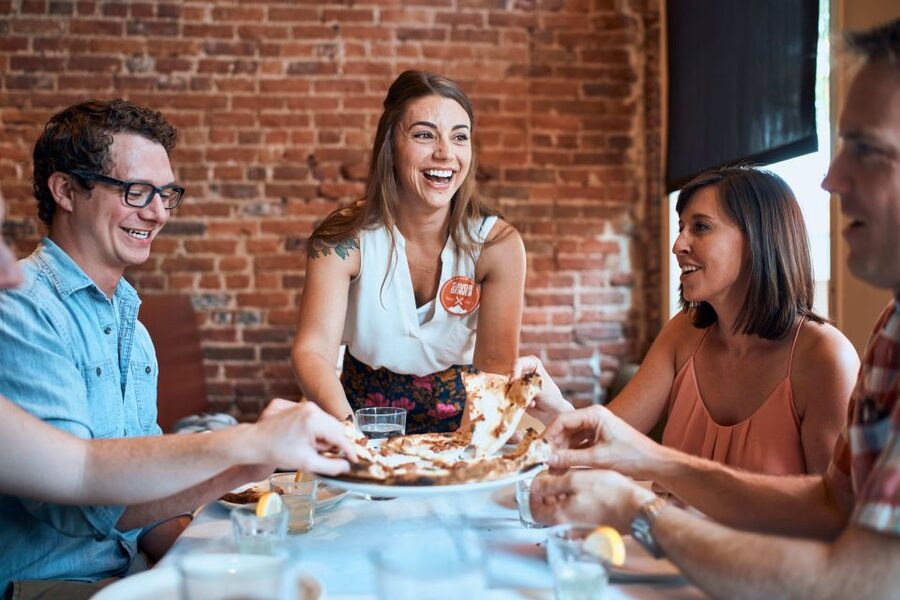 Denver: Downtown Small-Group Food Tasting Tour - Marco’s Coal Fired Pizzeria starts the meal