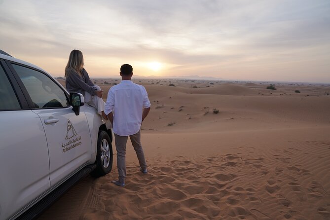 Dubai Desert Safari Thrill: Camel Ride, Live shows, BBQ & Spirits - Key points at a glance