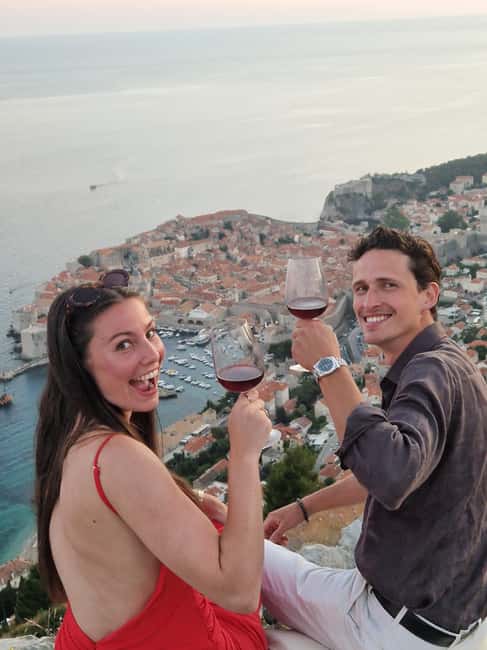 Dubrovnik: Sunset Wine Tasting At Panorama Point - Three Croatian wines with a local food table