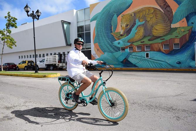 E-Bike City Tour though Cozumel & Taco Tasting Tour - San Miguel Church and the first island stories