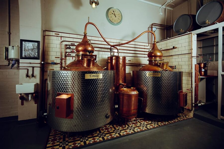 Edinburgh: Pickering's Gin Jolly Tour (Distillery & Tasting) - Meeting Gertrude and Emily in the distillery
