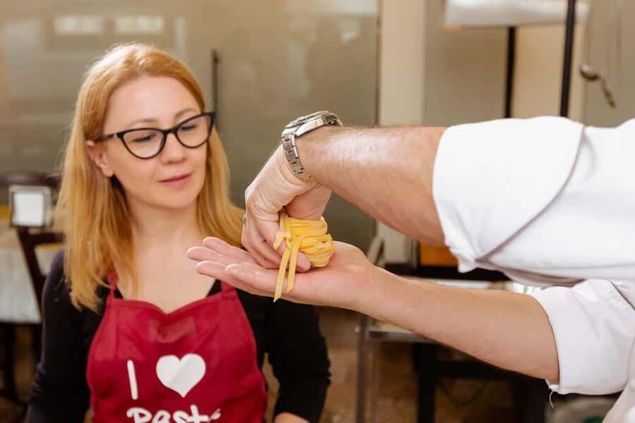 Florence: Pasta Class with Wine, Limoncello and Dessert - The opening: a short introduction before the flour starts flying