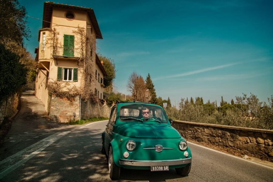 Florence Wine Tasting and Tuscan Lunch in a Vintage Fiat 500 - What the drive is really like