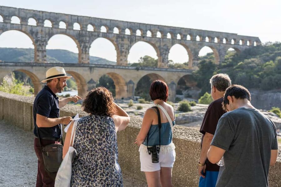 From Aix-en-Provence: Provence Region Tour with Wine Tasting - Walking across the Roman Pont du Gard