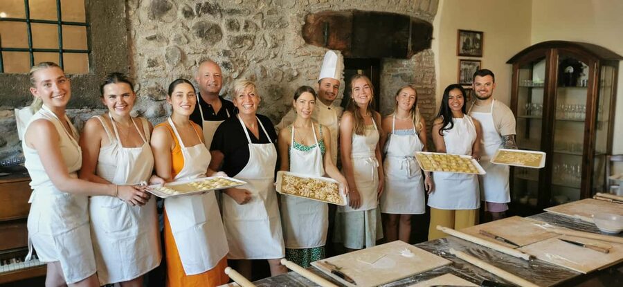 From Rome: Pasta Masterclass & Wine Tour in the Vineyard - Frascati wine, olive oil, and the old cellar