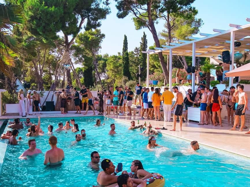 From Split: Brač Island Beach Bar and Pool Party - Leaving Split for an afternoon on Brač