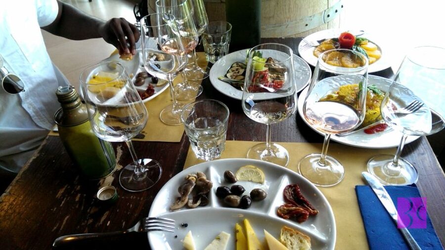 From Taormina: Private 3 Etna Wineries with Food & Wine - Final winery: views, local plates, and the last pours