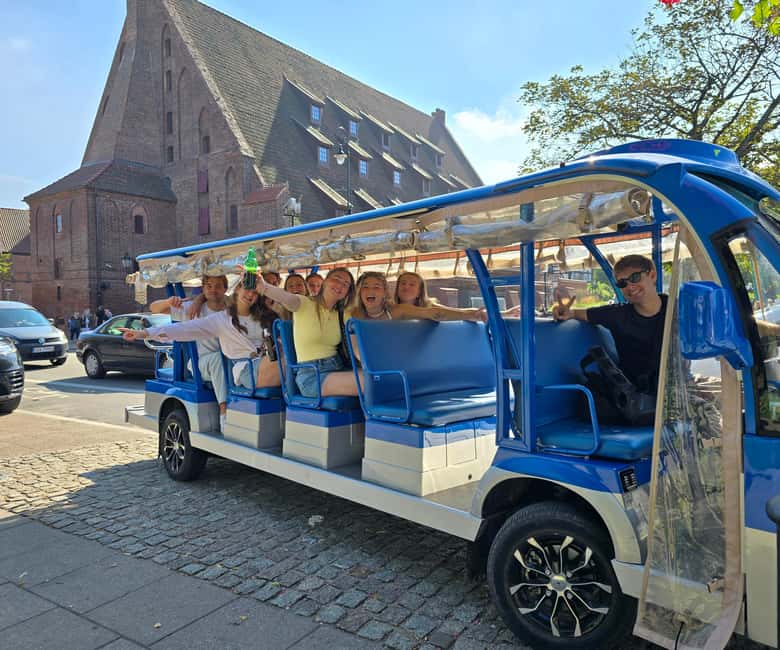 Gdansk:UNLIMITED beer incl. City Tour By Golf Cart - Why the electric cart works so well