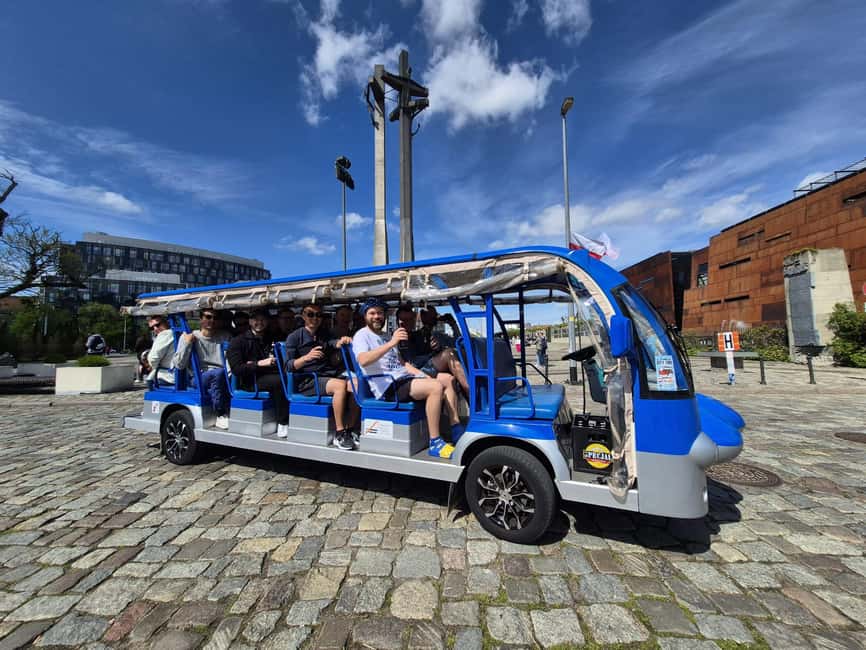 Gdansk:UNLIMITED beer incl. City Tour By Golf Cart - Solidarity Square and Gdansk’s modern story