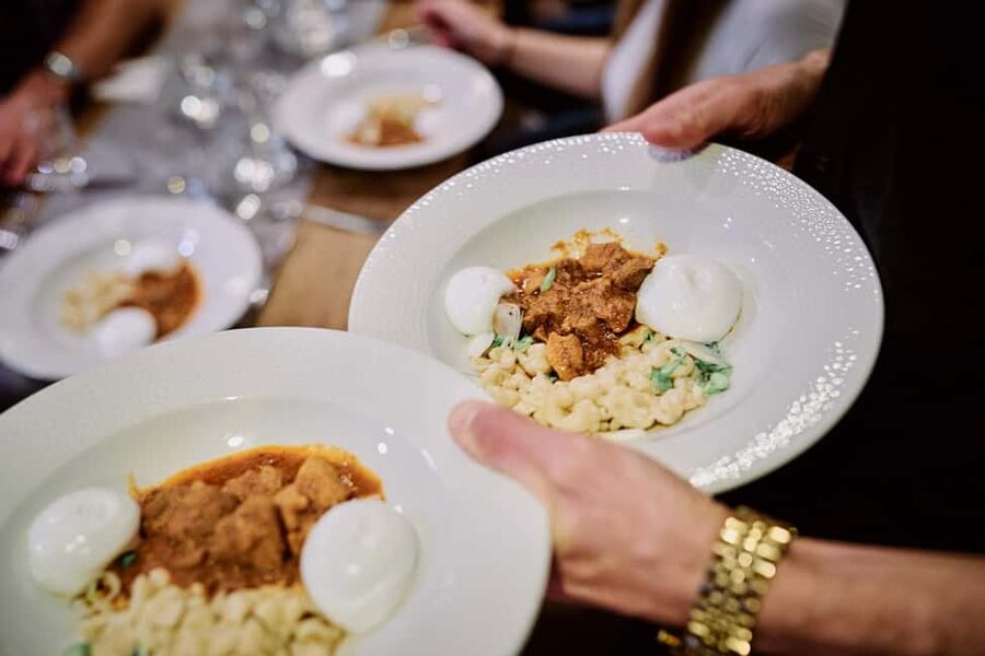 Guided Tipsy Food Tour with Drinks Included in Budapest - The first tastes: soup and lángos