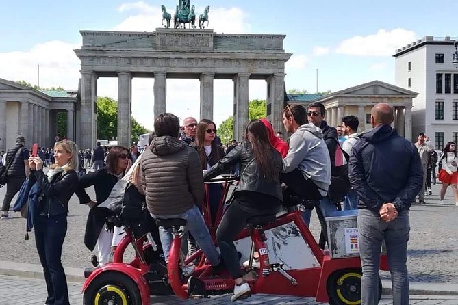 Jetbike Berlin fun bike beer bike - A serious first stop at the Holocaust Memorial