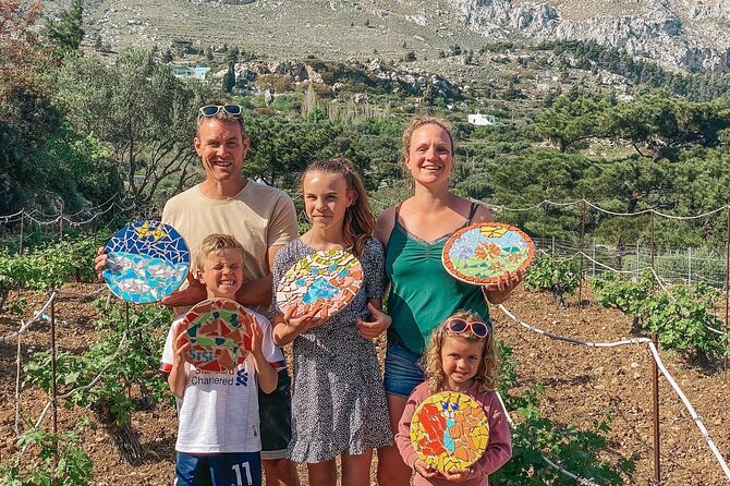 Karpathos Creative Workshop for Mosaic in the vineyard - Making art above a Karpathos vineyard