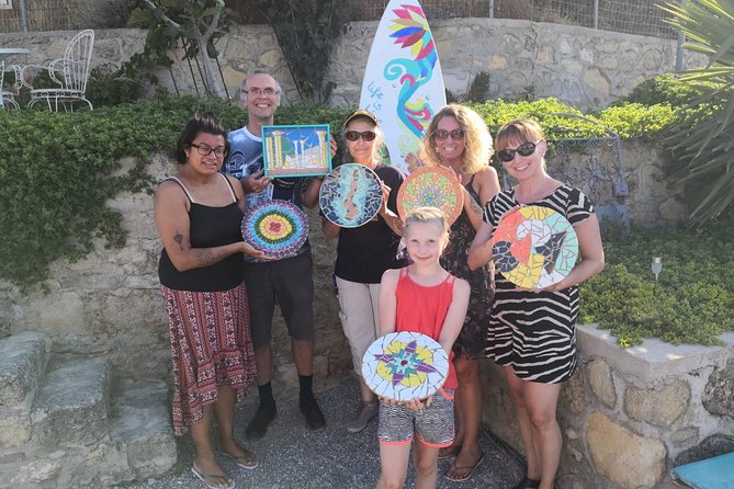 Karpathos Creative Workshop for Mosaic in the vineyard - Arriving at AutoTour and the vineyard