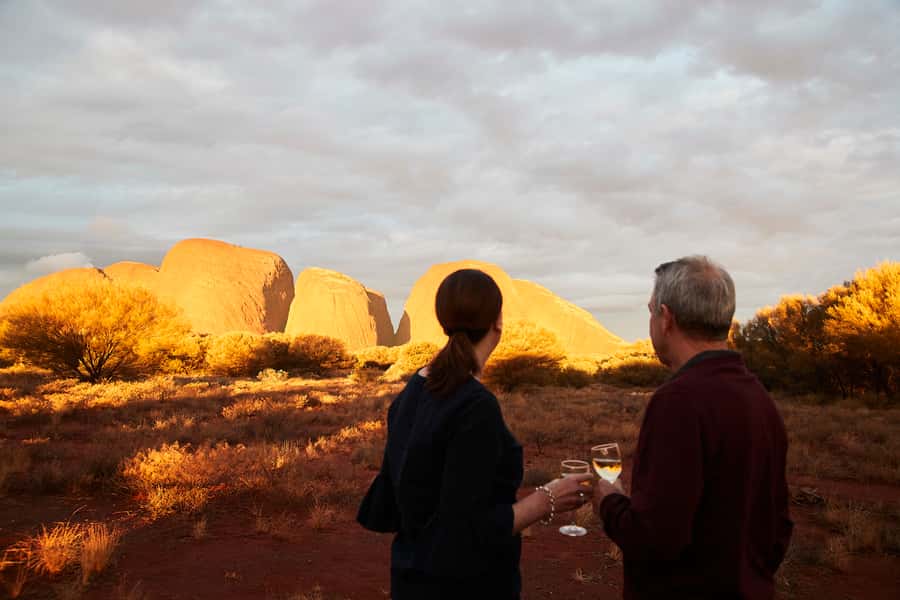 Kata Tjuṯa Sunset Tour with Sparkling Wine and Cheeseboard - The sunset viewing and colour changes