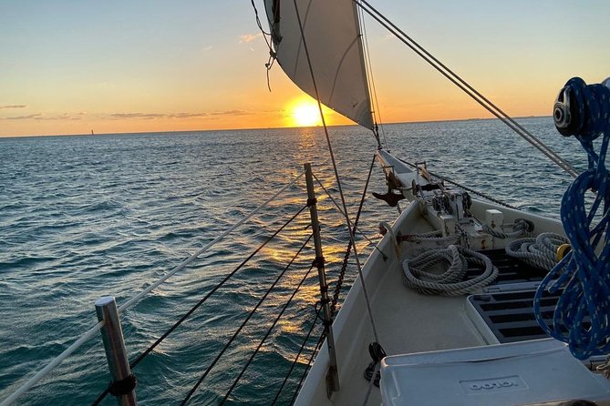 Key West Small-Group Sunset Sail with Wine and Hors d'oeuvres - The sunset from the water, with one important catch