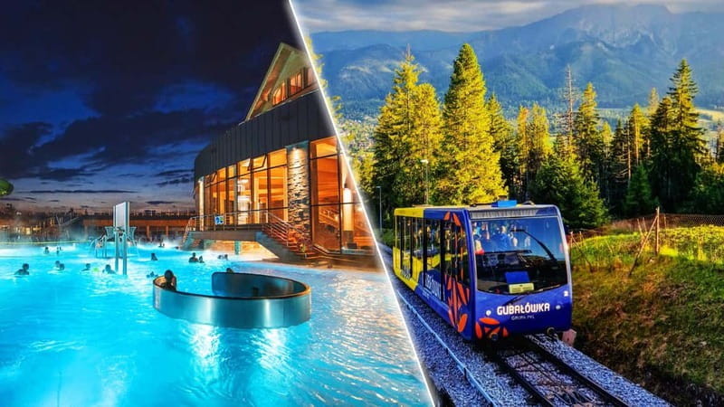 Krakow: Zakopane Cable Car, Spirits, Tasting & Thermal Baths - The day at a glance
