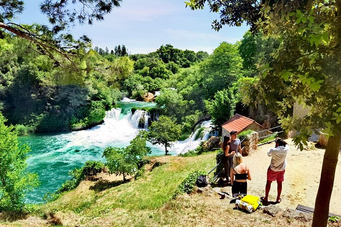 Krka National Park Tour with tour Guide & Wine tasting from Split & Trogir - Boat views, walking choices, and summer water time