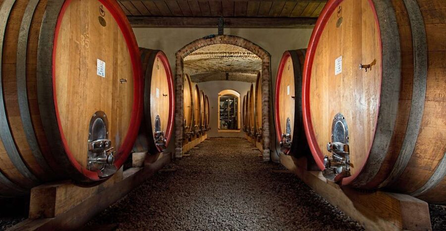 Langhe: Winery Tour and Wine Tasting - Entering the winery and seeing the cellar