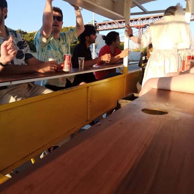 Lisbon: 1-Hour Beer, Sangria or Wine Bike Sightseeing Tour - A moving bar beside the Tejo River