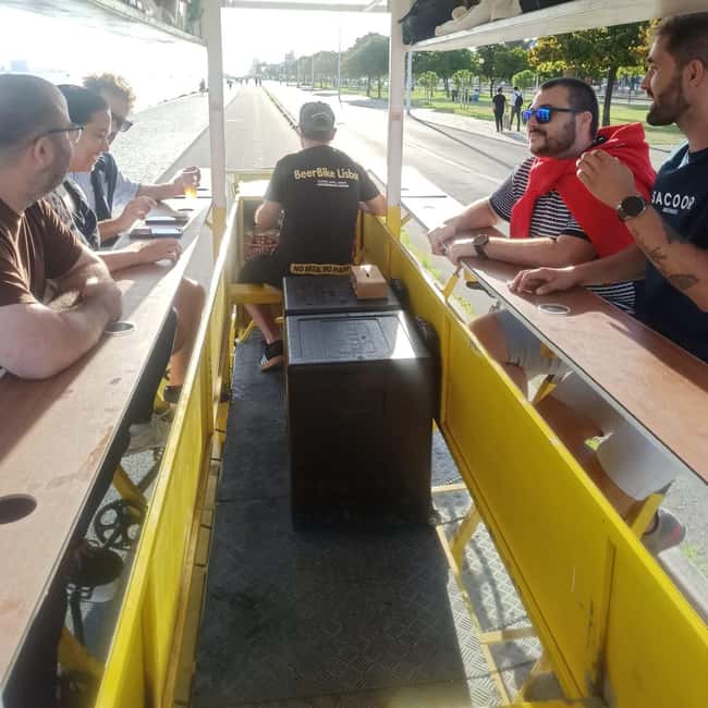 Lisbon: 1-Hour Beer, Sangria or Wine Bike Sightseeing Tour - The 25 de Abril Bridge photo stop