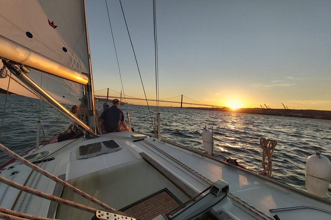 Lisbon: Sunset Sailing with Portuguese Wine and History - Cristo Rei from across the Tagus