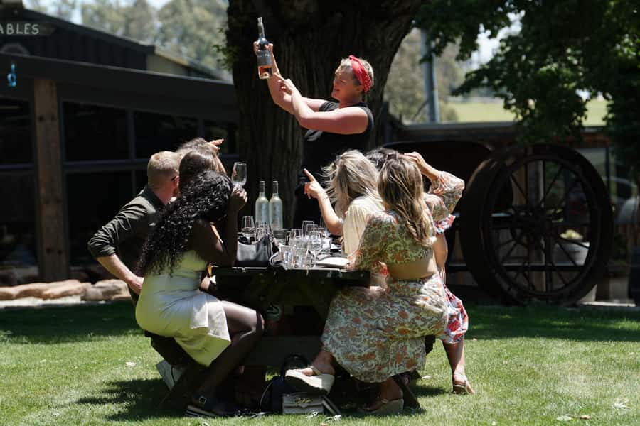 Melbourne: Yarra Valley Wine, Cider, Gin, Beer, & Choc Tour - Yering Farm: wine and cider at the first stop