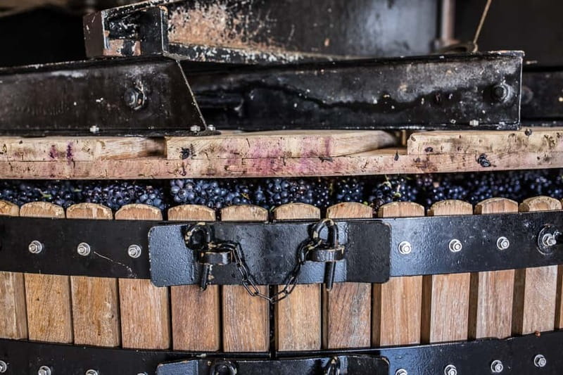 Meunier Champagne Experience tour - Passy-Grigny - Seeing the presses, old and new