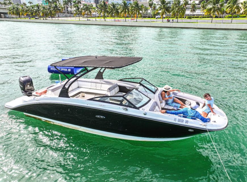Miami: Guided Boat Tour with Champagne - Flagler Monument Island is the swimming stop